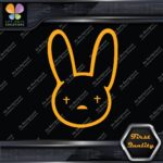 Bad Bunny Head Only Logo Outline Rabbit Cross Eyes JDM Vinyl Decals Stickers - Image 6