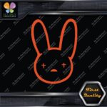Bad Bunny Head Only Logo Outline Rabbit Cross Eyes JDM Vinyl Decals Stickers - Image 7