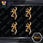 Compatible Browning Buck Head Deer Pack of 4 MINI SIZE Decals Stickers Vinyl - Image 17