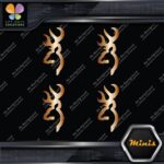 Compatible Browning Buck Head Deer Pack of 4 MINI SIZE Decals Stickers Vinyl - Image 19