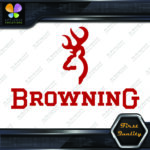 Compatible Browning Deer Head Logo Over Name Hunting Vinyl Decals Stickers - Image 11