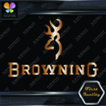 Compatible Browning Deer Head Logo Over Name Hunting Vinyl Decals Stickers - Image 18