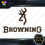 Compatible Browning Deer Head Logo Over Name Hunting Vinyl Decals Stickers - Image 3
