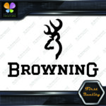 Compatible Browning Deer Head Logo Over Name Hunting Vinyl Decals Stickers - Image 5