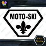 Compatible with Moto-Ski Badge Vintage Logo Snowmobile Vinyls Decals Stickers