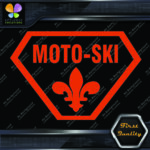 Compatible with Moto-Ski Badge Vintage Logo Snowmobile Vinyls Decals Stickers - Image 8