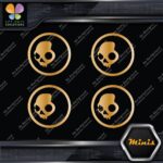 Compatible Skullcandy Head in Circle Pack of 4 MINI SIZE Decals Stickers Vinyl - Image 17