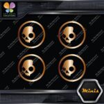 Compatible Skullcandy Head in Circle Pack of 4 MINI SIZE Decals Stickers Vinyl - Image 19