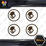 Compatible Skullcandy Head in Circle Pack of 4 MINI SIZE Decals Stickers Vinyl - Image 24