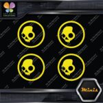 Compatible Skullcandy Head in Circle Pack of 4 MINI SIZE Decals Stickers Vinyl - Image 5