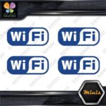 Compatible WiFi Wi-Fi Wi Fi Logo Pack of 4 MINI SIZE Decals Stickers Vinyl - Image 11