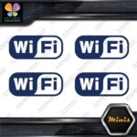 Compatible WiFi Wi-Fi Wi Fi Logo Pack of 4 MINI SIZE Decals Stickers Vinyl - Image 12