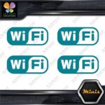 Compatible WiFi Wi-Fi Wi Fi Logo Pack of 4 MINI SIZE Decals Stickers Vinyl - Image 13