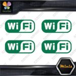 Compatible WiFi Wi-Fi Wi Fi Logo Pack of 4 MINI SIZE Decals Stickers Vinyl - Image 15