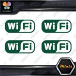 Compatible WiFi Wi-Fi Wi Fi Logo Pack of 4 MINI SIZE Decals Stickers Vinyl - Image 16