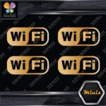 Compatible WiFi Wi-Fi Wi Fi Logo Pack of 4 MINI SIZE Decals Stickers Vinyl - Image 17