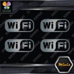 Compatible WiFi Wi-Fi Wi Fi Logo Pack of 4 MINI SIZE Decals Stickers Vinyl - Image 18