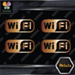 Compatible WiFi Wi-Fi Wi Fi Logo Pack of 4 MINI SIZE Decals Stickers Vinyl - Image 19