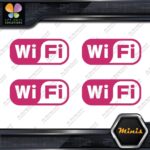 Compatible WiFi Wi-Fi Wi Fi Logo Pack of 4 MINI SIZE Decals Stickers Vinyl - Image 20