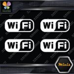 Compatible WiFi Wi-Fi Wi Fi Logo Pack of 4 MINI SIZE Decals Stickers Vinyl - Image 3