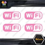 Compatible WiFi Wi-Fi Wi Fi Logo Pack of 4 MINI SIZE Decals Stickers Vinyl - Image 21