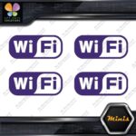 Compatible WiFi Wi-Fi Wi Fi Logo Pack of 4 MINI SIZE Decals Stickers Vinyl - Image 22