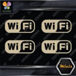 Compatible WiFi Wi-Fi Wi Fi Logo Pack of 4 MINI SIZE Decals Stickers Vinyl - Image 23
