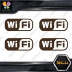 Compatible WiFi Wi-Fi Wi Fi Logo Pack of 4 MINI SIZE Decals Stickers Vinyl - Image 24
