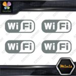Compatible WiFi Wi-Fi Wi Fi Logo Pack of 4 MINI SIZE Decals Stickers Vinyl - Image 4