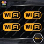 Compatible WiFi Wi-Fi Wi Fi Logo Pack of 4 MINI SIZE Decals Stickers Vinyl - Image 6