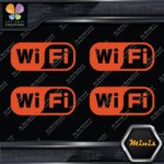 Compatible WiFi Wi-Fi Wi Fi Logo Pack of 4 MINI SIZE Decals Stickers Vinyl - Image 7