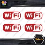 Compatible WiFi Wi-Fi Wi Fi Logo Pack of 4 MINI SIZE Decals Stickers Vinyl - Image 8