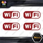 Compatible WiFi Wi-Fi Wi Fi Logo Pack of 4 MINI SIZE Decals Stickers Vinyl - Image 9