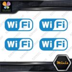 Compatible WiFi Wi-Fi Wi Fi Logo Pack of 4 MINI SIZE Decals Stickers Vinyl - Image 10