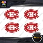 Compatible Canadiens Montreal Hockey Pack of 4 MINI SIZE Decals Stickers Vinyl