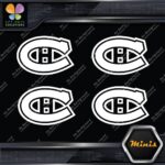 Compatible Canadiens Montreal Hockey Pack of 4 MINI SIZE Decals Stickers Vinyl - Image 3