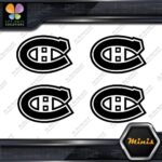 Compatible Canadiens Montreal Hockey Pack of 4 MINI SIZE Decals Stickers Vinyl - Image 4