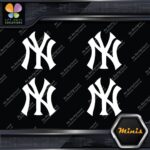 Compatible Yankees New York Baseball Sports 4 MINI SIZE Decals Stickers Vinyl - Image 4