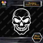 Skull Head Simple Hollow Big Eyes Smiling Skeleton Decals Stickers Vinyl - Image 3