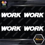 Compatible Work Wheels Emblem Name Only Pack 4 MINI SIZE Decals Stickers Vinyl