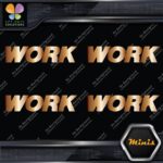 Compatible Work Wheels Emblem Name Only Pack 4 MINI SIZE Decals Stickers Vinyl - Image 19