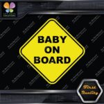 Baby On Board Warning Diamond Shape Cars Trucks Logo Vinyl Decals Stickers