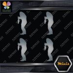 Bigfoot Sasquatch Yeti Holding Fish Pack of 4 MINI SIZE Decals Stickers Vinyl - Image 18