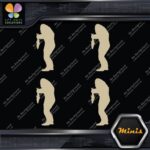 Bigfoot Sasquatch Yeti Holding Fish Pack of 4 MINI SIZE Decals Stickers Vinyl - Image 23