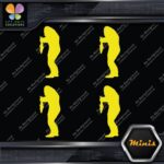 Bigfoot Sasquatch Yeti Holding Fish Pack of 4 MINI SIZE Decals Stickers Vinyl - Image 5