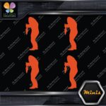 Bigfoot Sasquatch Yeti Holding Fish Pack of 4 MINI SIZE Decals Stickers Vinyl - Image 7