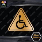 Handicap Triangle Wheelchair Sign Disabled Logo Parking Decals Stickers Vinyl - Image 17