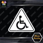 Handicap Triangle Wheelchair Sign Disabled Logo Parking Decals Stickers Vinyl - Image 4