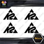 Compatible K2 Mountain Snowboards Skis Pack of 4 MINI SIZE Decals Stickers Vinyl