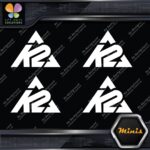 Compatible K2 Mountain Snowboards Skis Pack of 4 MINI SIZE Decals Stickers Vinyl - Image 3